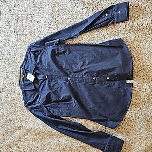 Banana Republic Tall fited long sleeves Dark Blue Shirt Size 6